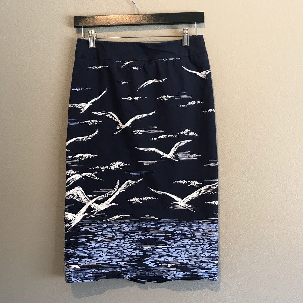 Anthropologie Maeve Shorebird Pencil Skirt